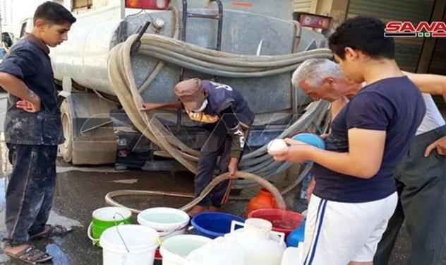 ممانعت ترکیه از وصل آب شرب مردم الحسکه توسط هلال احمر سوریه